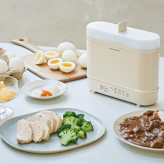 recolte(レコルト)エッグ&ボイルクッカー クリームホワイト　eギフト