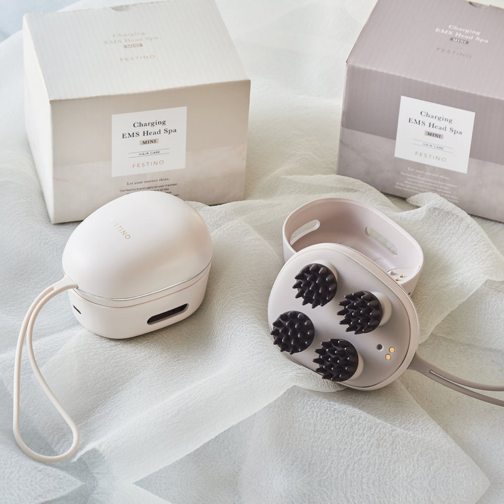 FESTINO(フェスティノ) 充電式 EMSヘッドスパ ミニ サンドベージュ　eギフト
