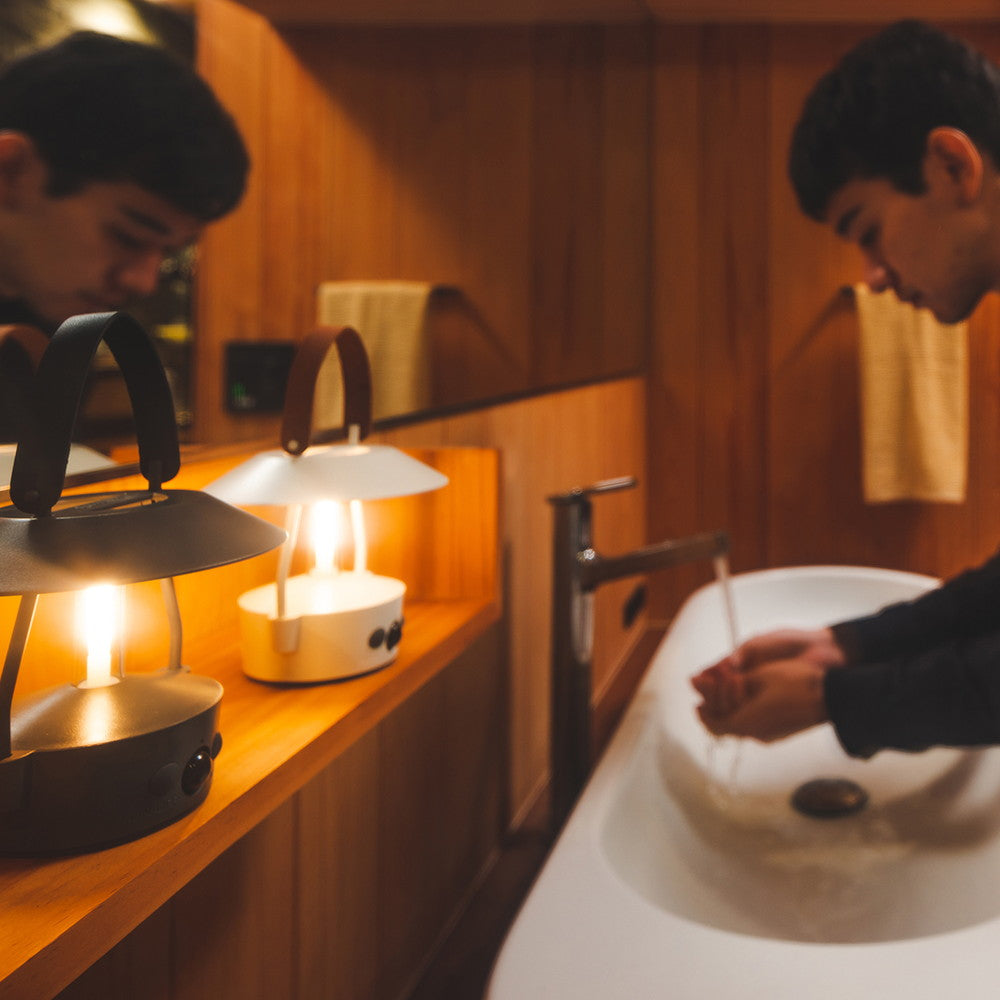 「MoriMori」　LEDランタン MINIMO グレー
