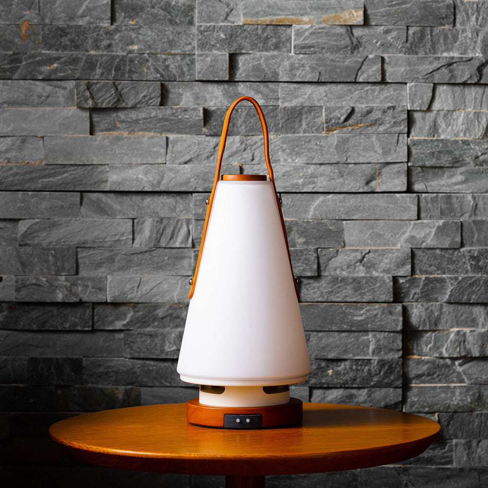 MoriMori」ROOMS レザーハンドル（LEDランタンスピーカー） ギフト