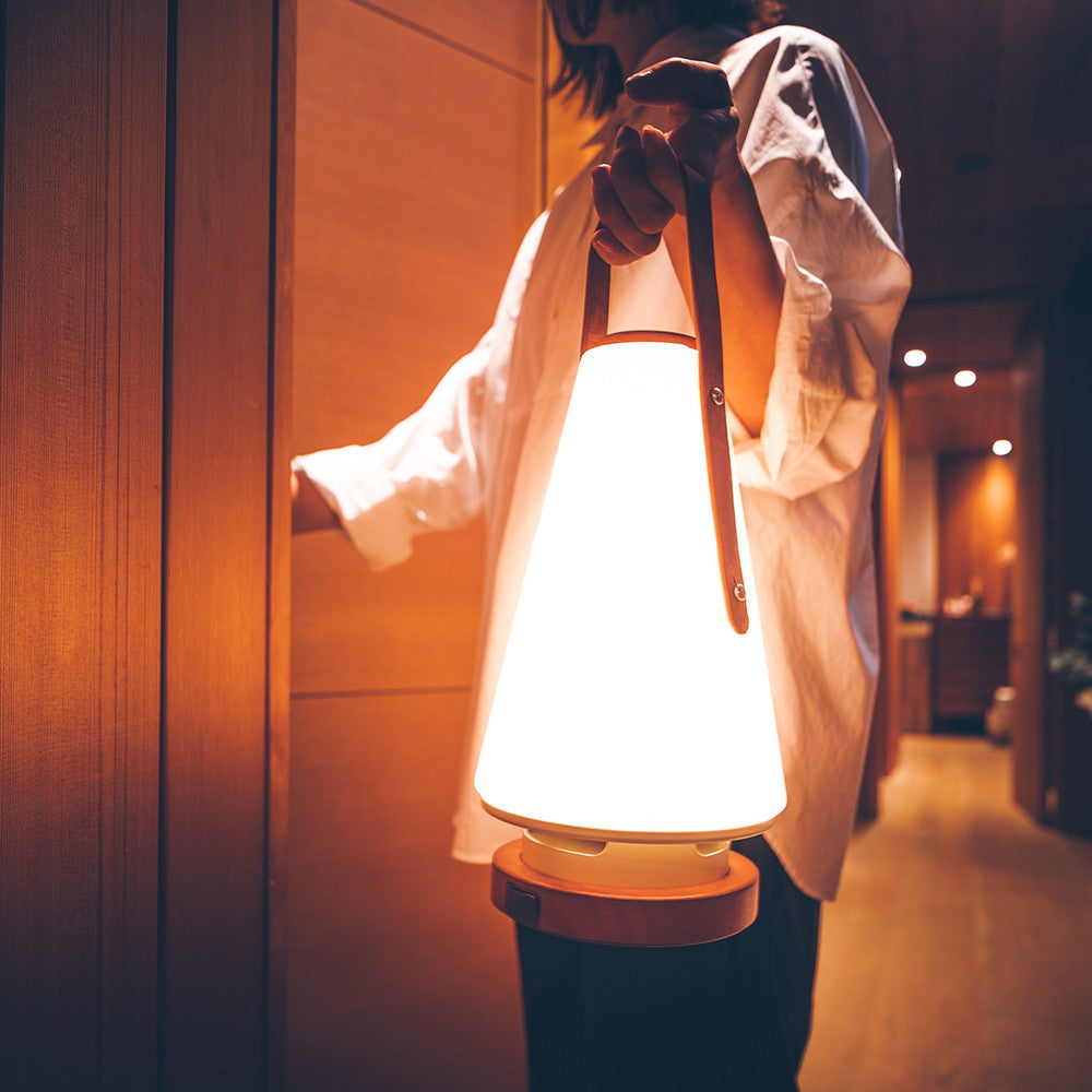 MoriMori」ROOMS レザーハンドル（LEDランタンスピーカー） ギフト