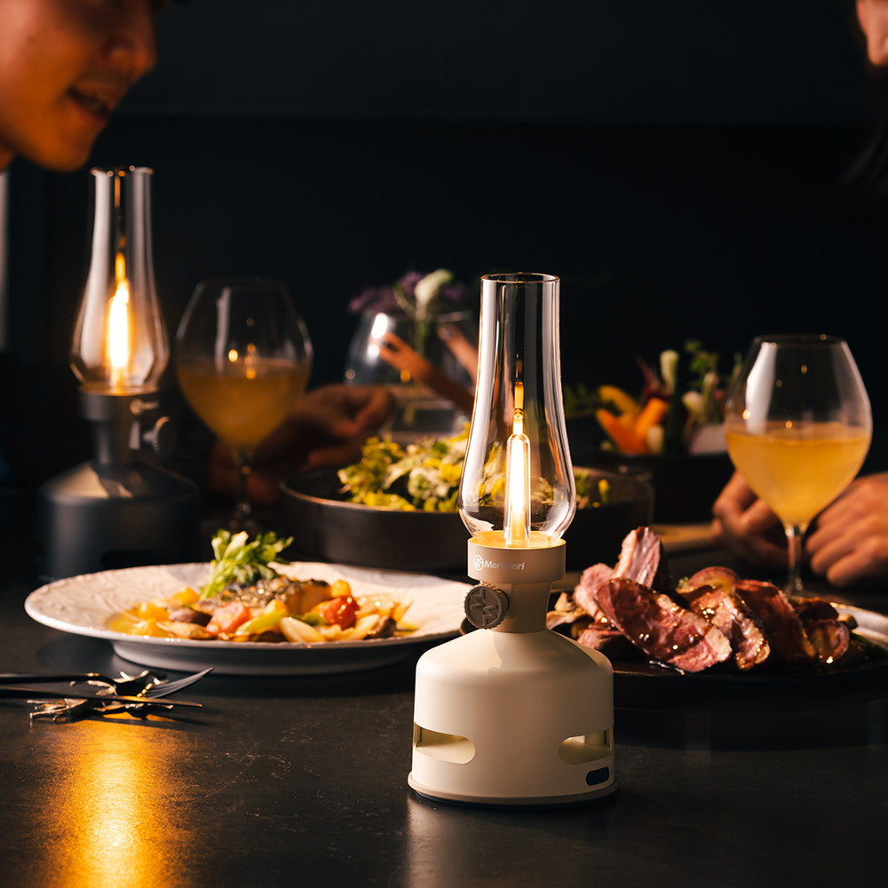 MoriMori Speaker S1 ランタンスピーカー　ホワイト MoriMori」 S1 BEACH HOUSE ホワイト（LEDランタンスピーカー