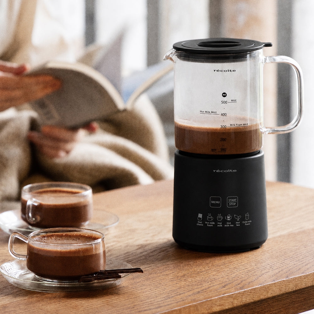 recolte（レコルト）ホットチョコ & ミルクフォーマー ナチュラルブラック　eギフト
