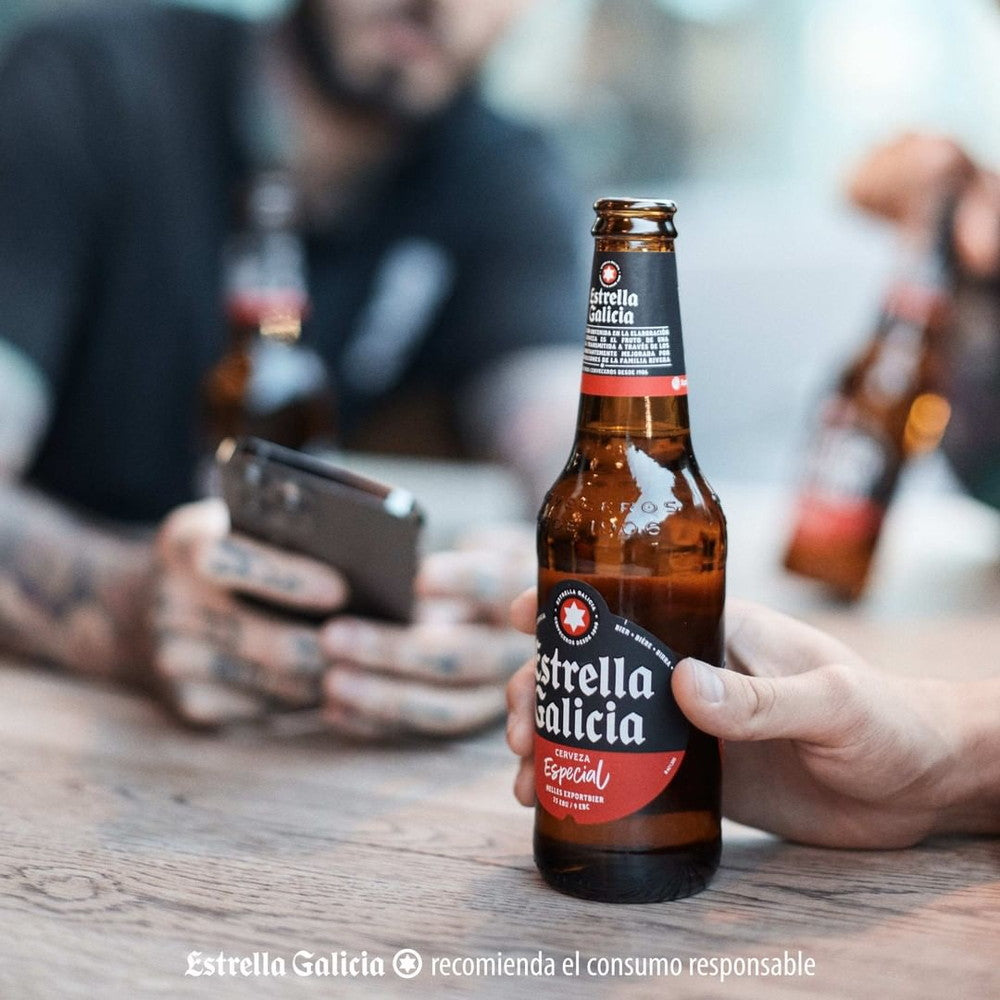 エストレーリャ・ガリシアセルベサ・エスペシアル(スペイン)瓶330ml【24本(1ケース)】　eギフト