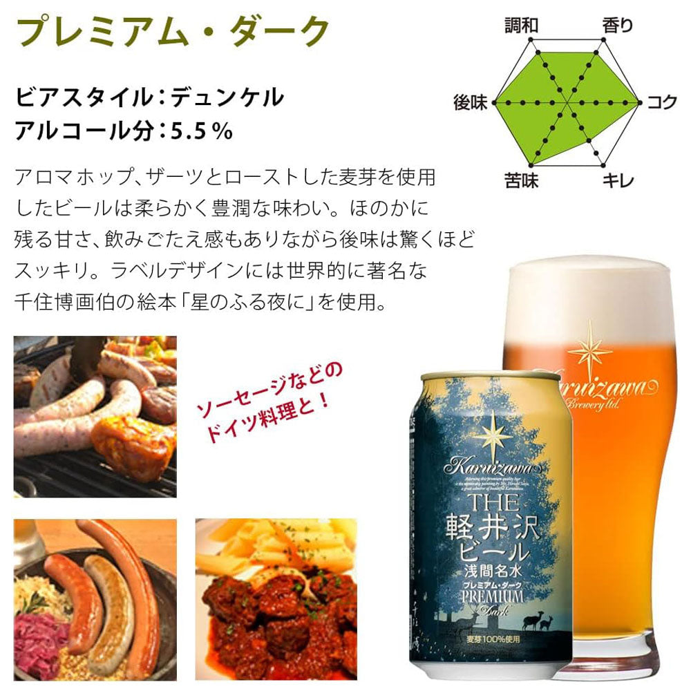THE軽井沢ビール プレミアム・ダーク 350ml缶(24本)　eギフト