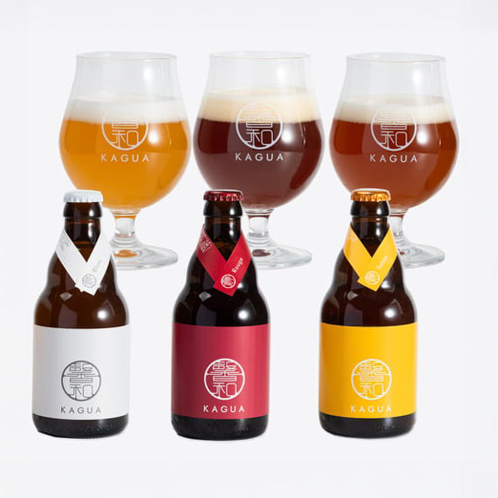 山梨発クラフトビール 馨和KAGUA(カグア)3種飲み比べ 6本(Rouge・Blanc・Saison)　eギフト
