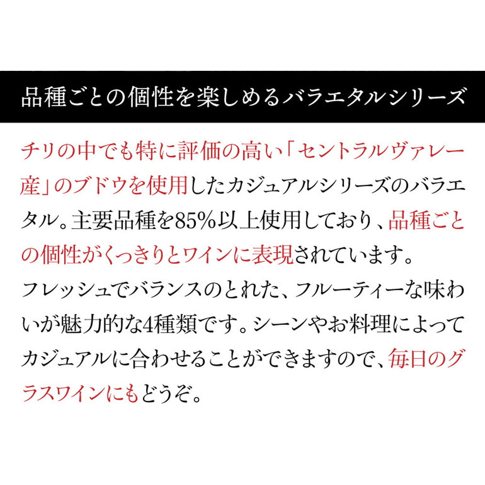 インドミタ バラエタル 4種のワイン12本【クール便】　eギフト