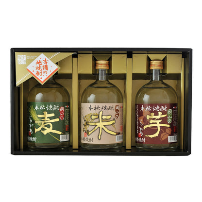 本格焼酎飲み比べ(麦・米・芋) 720ml 3本セット ギフトカード