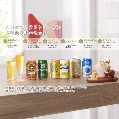 国産クラフトビール　6産地 飲み比べ 6本　eギフト