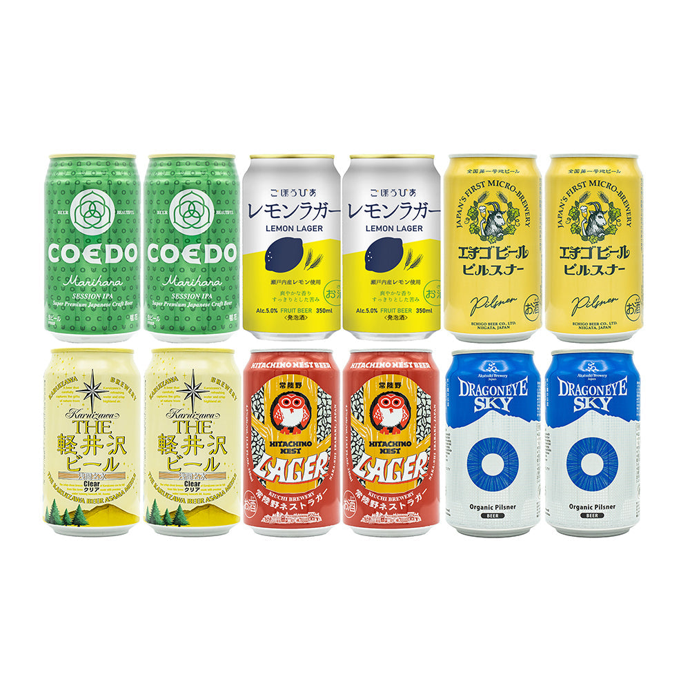 国産クラフトビール　6産地 飲み比べ 12本　eギフト