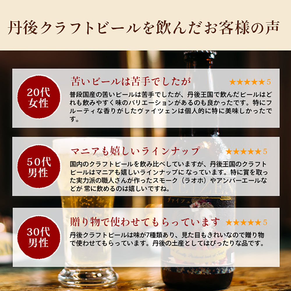京都丹後クラフトビール　コンペ受賞セット(330ml×3本)　eギフト