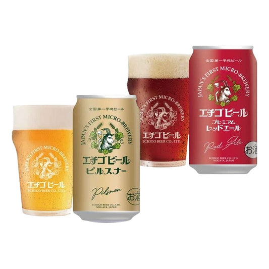 新潟クラフトビール エチゴビール 2種飲み比べ(ピルスナー&プレミアム 各2本)缶350ml　eギフト